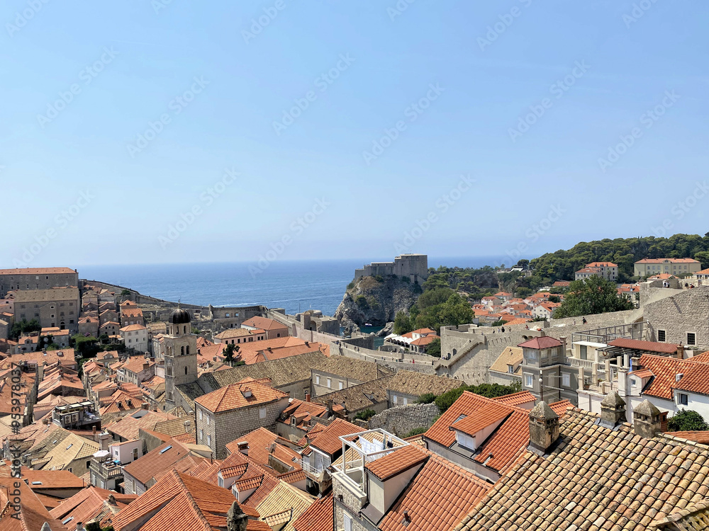 A view of Dubrovnik in Croatia from the city walls A view of Dubrovnik in Croatia from the city walls