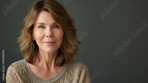 Portrait of a mature woman with a warm smile.