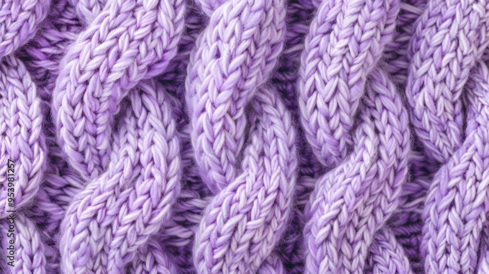 Close-up of purple knitted fabric texture. Close-up of purple knitted fabric texture.