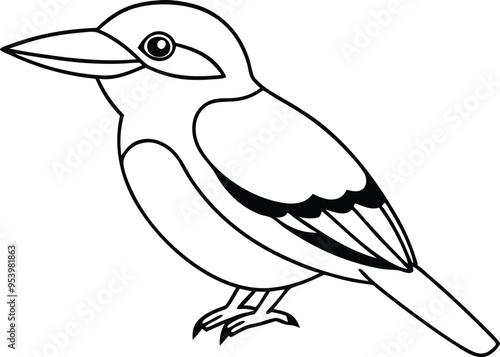 kookaburra silhouette vector illustration