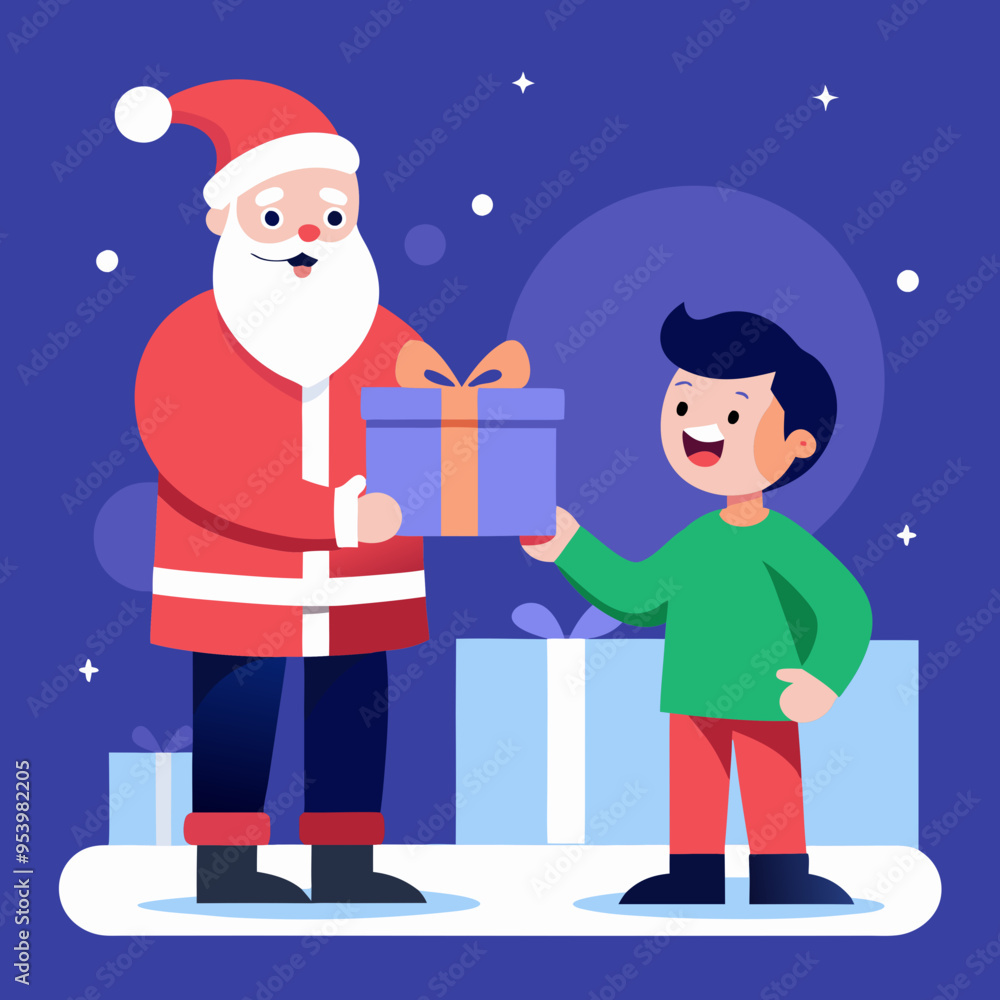 santa claus with gift santa claus with gift