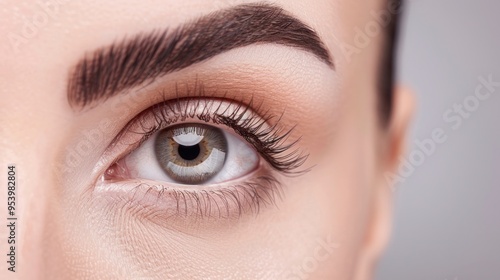 Closeup of a Woman's Eye with Makeup