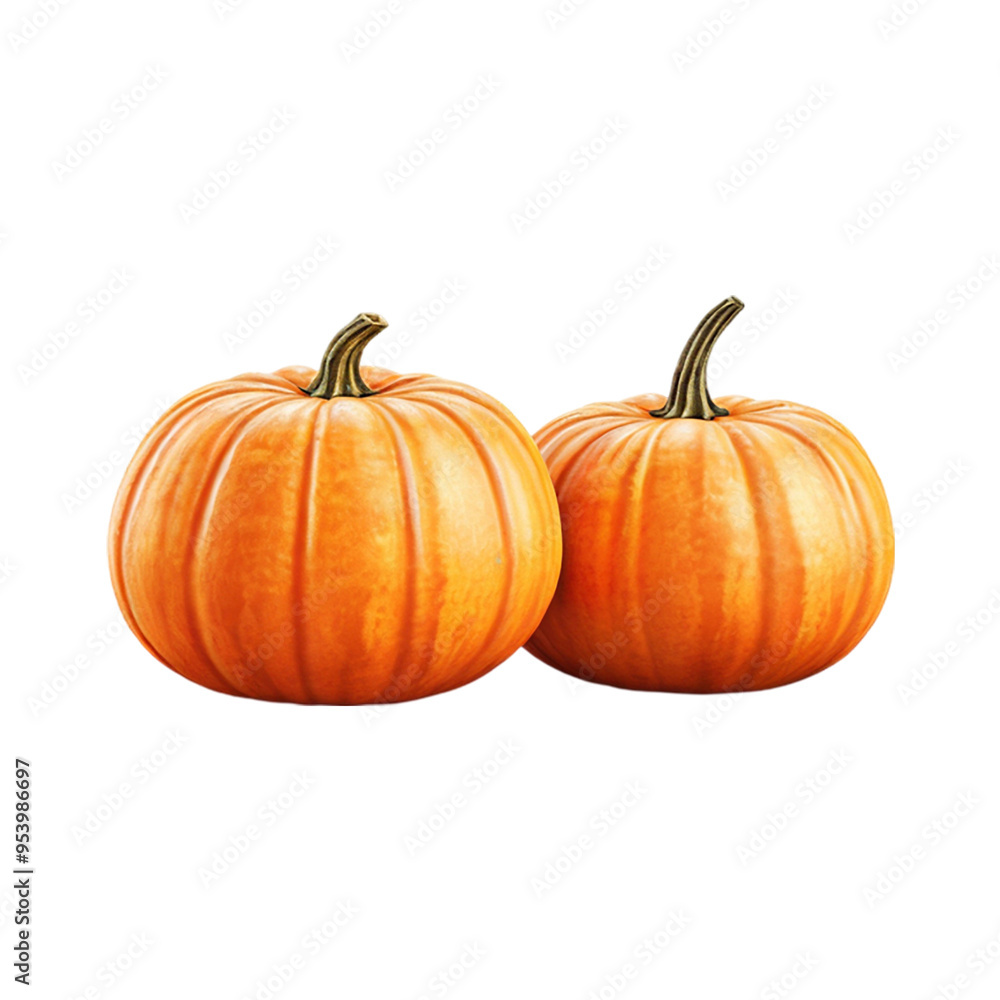 Fresh pumpkin isolated on a transparent background by AI generative. Thanksgiving day Fresh pumpkin isolated on a transparent background by AI generative. Thanksgiving day
