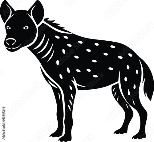 vector illustration of a hyena