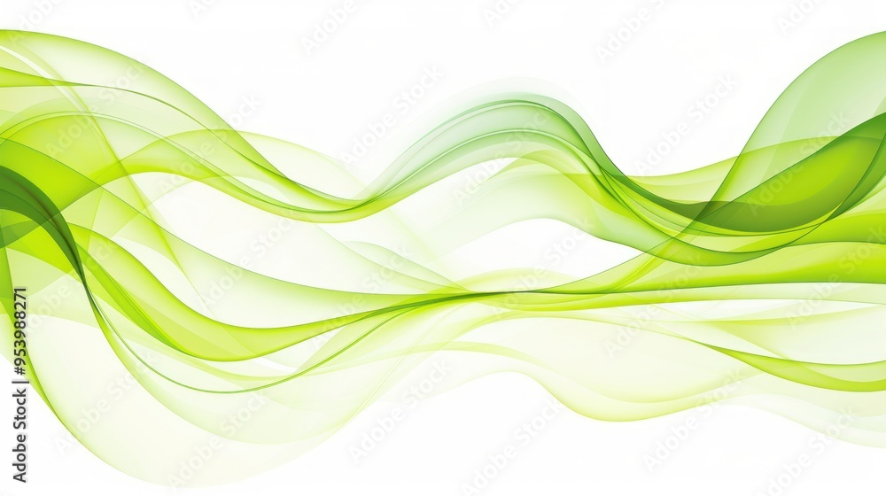 Abstract Green Waves Background Abstract Green Waves Background