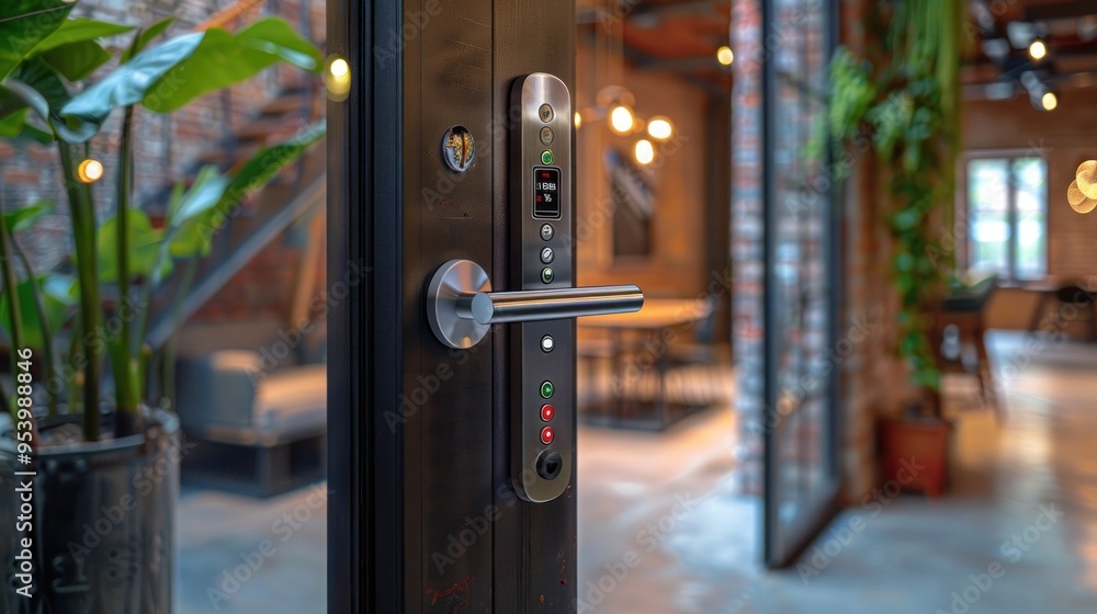 Digital security door lock with keyless entry and RFID card reader. Digital security door lock with keyless entry and RFID card reader.