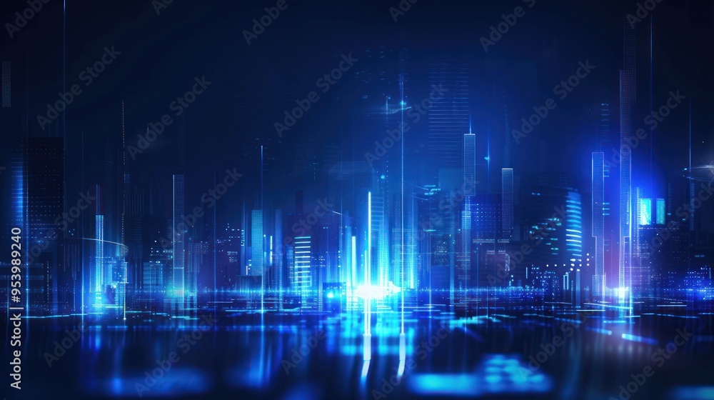 Cyberpunk Cityscape with Glowing Lights Cyberpunk Cityscape with Glowing Lights
