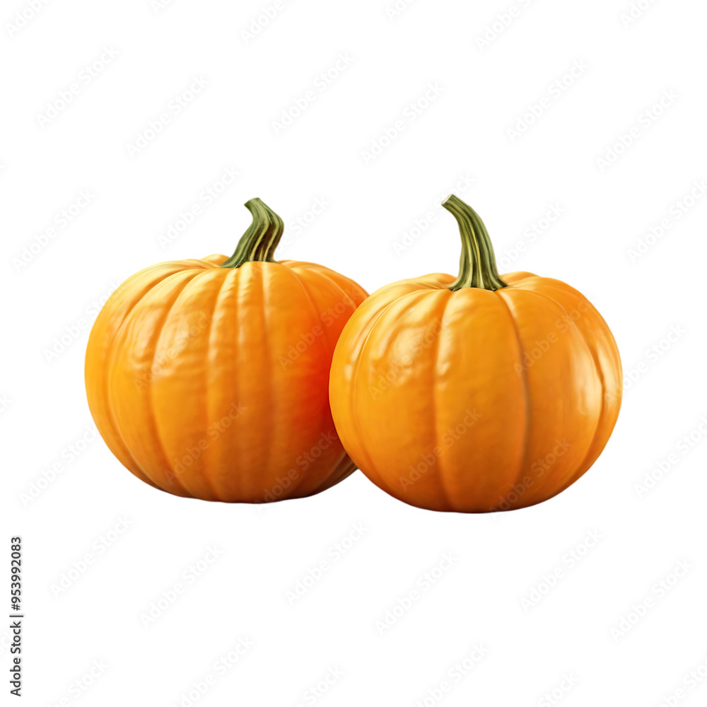 Fresh pumpkin isolated on a transparent background by AI generative. Thanksgiving day Fresh pumpkin isolated on a transparent background by AI generative. Thanksgiving day
