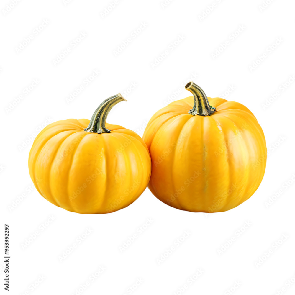 Fototapeta premium Fresh pumpkin isolated on a transparent background by AI generative. Thanksgiving day