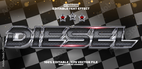 Diesel editable text effect in new modern trend style