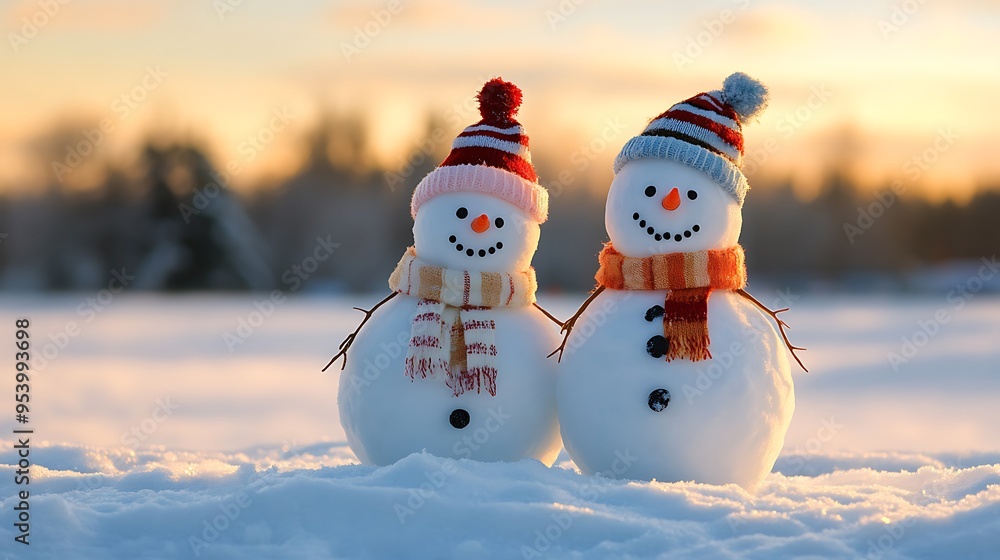Obraz premium snowman on the snow