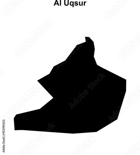Al Uqsur governorate blank outline map