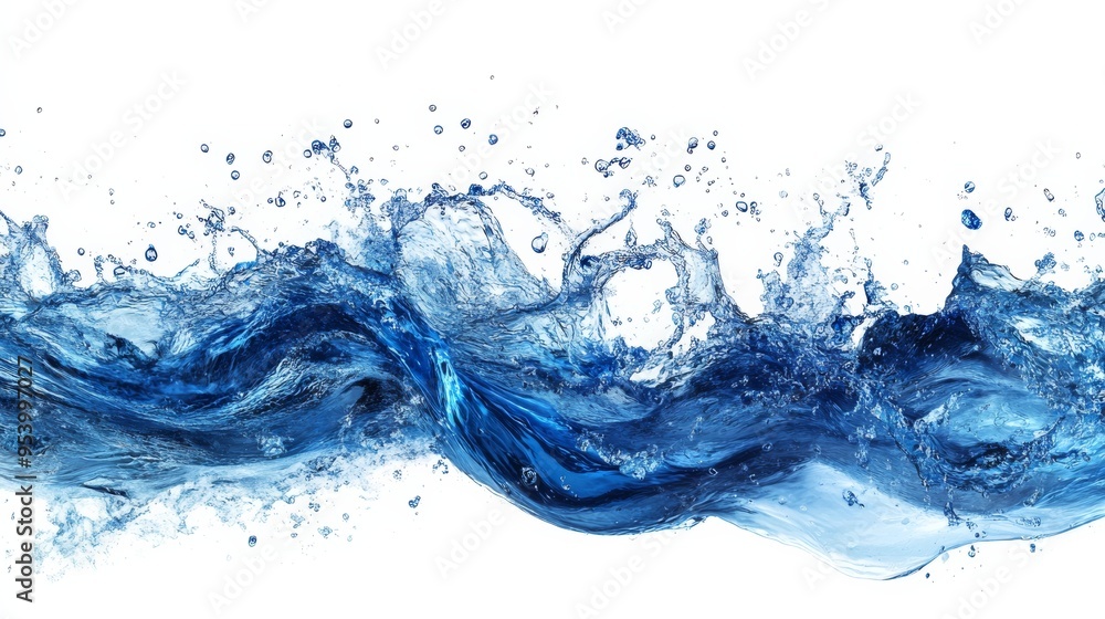 Blue Water Splash. Blue Water Splash.