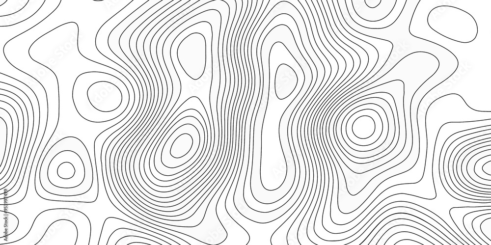 Abstract wave monochrome background in vector., Black and white abstract line contour or thopographic map pattern illustration background, Abstract wave monochrome background in vector., Black and white abstract line contour or thopographic map pattern illustration background,