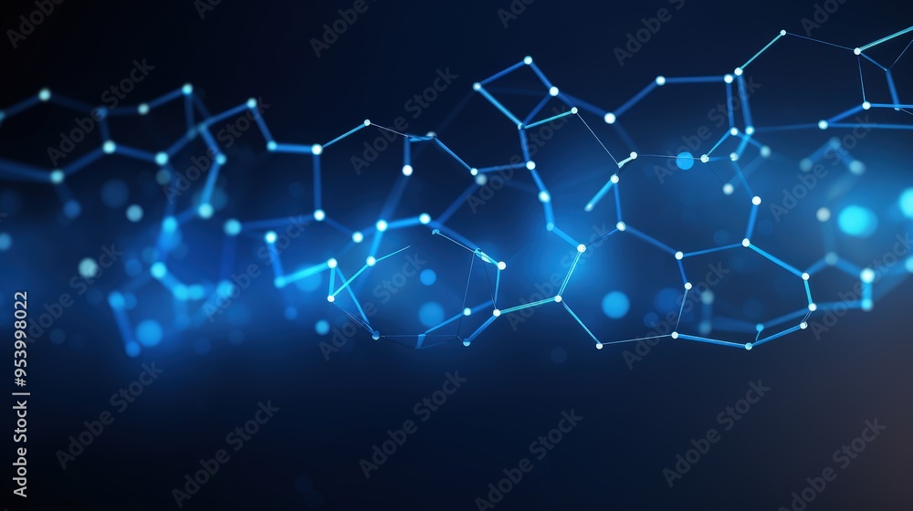 A digital representation of molecular structures with glowing blue connections, symbolizing scientific concepts and innovation. A digital representation of molecular structures with glowing blue connections, symbolizing scientific concepts and innovation.