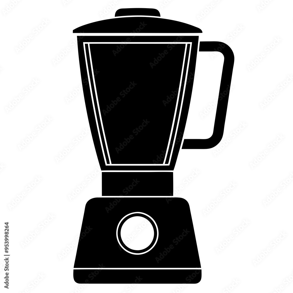 A blender silhouette on a white background A blender silhouette on a white background