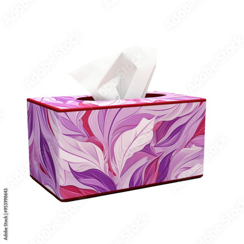 Tissue box isolated on transparent background.