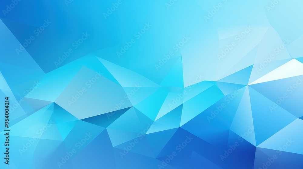 Obraz premium A vibrant blue abstract background with geometric shapes, ideal for digital designs and presentations.