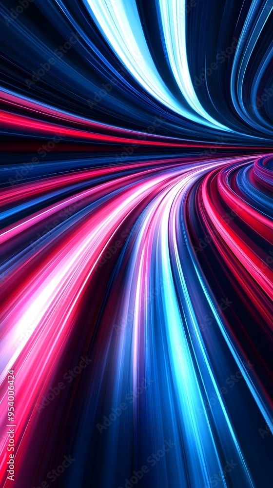 Abstract background with blurred speed lines in blue and red colors, a technology-themed concept Abstract background with blurred speed lines in blue and red colors, a technology-themed concept