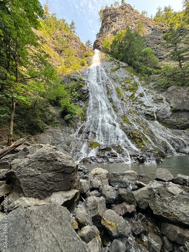 waterfall in the mountains of Olympic National Forest