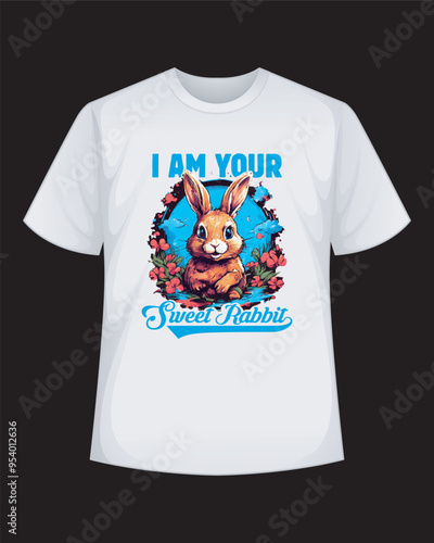 I am your sweet rabbit Typography T-Shirt Design