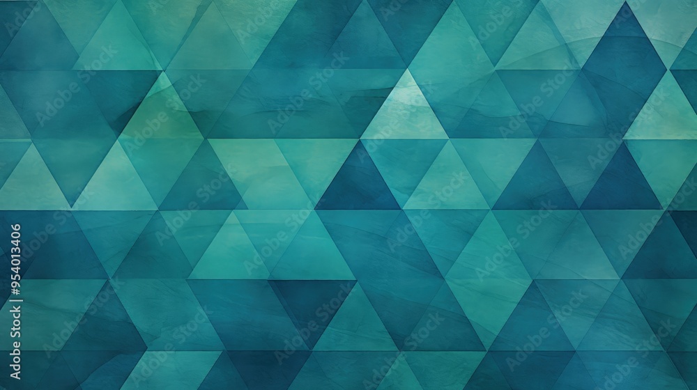 A textured background featuring a geometric pattern of teal and turquoise triangles, ideal for graphic design projects. A textured background featuring a geometric pattern of teal and turquoise triangles, ideal for graphic design projects.