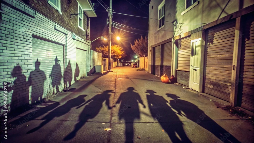 Eerie Shadows Creeping in Dark Alleyways Perfect for Ominous Halloween-Themed Projects Eerie Shadows Creeping in Dark Alleyways Perfect for Ominous Halloween-Themed Projects