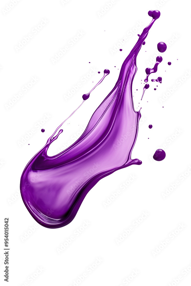 Fototapeta premium Beautiful Purple Gel Liquid Isolated on Transparent Background