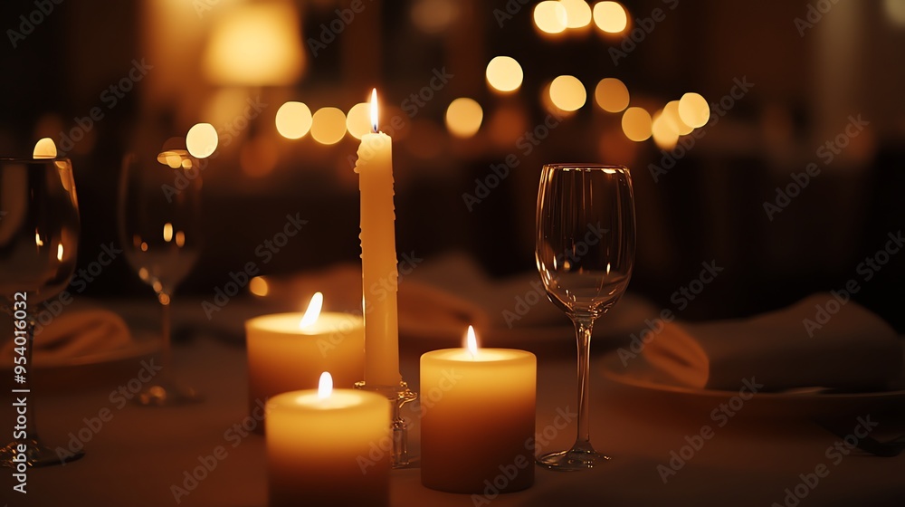 A single candle burns brightly in the darkness, casting a warm glow on the wooden table. A single candle burns brightly in the darkness, casting a warm glow on the wooden table.