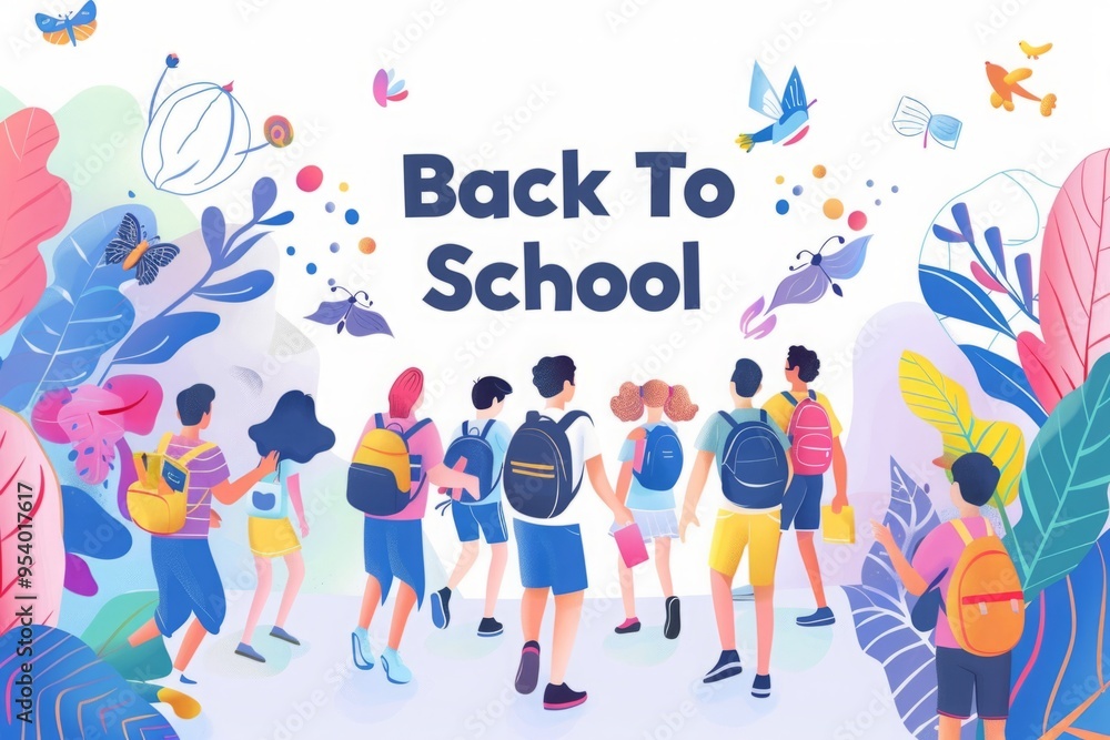 first day of school, vector illustration first day of school, vector illustration