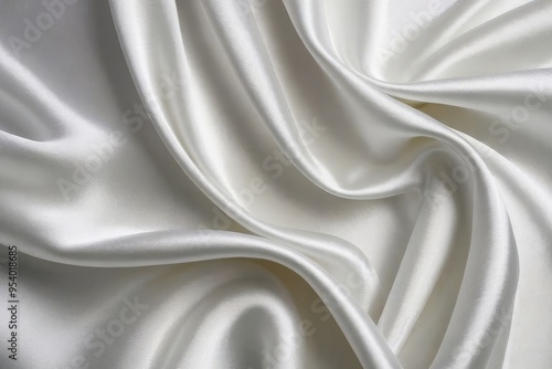 Obraz na płótnie Smooth elegant white silk or satin luxury cloth texture can use as wedding background. Luxurious background design. w salonie