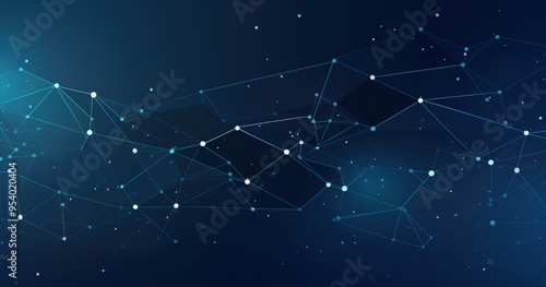 A digital abstract background featuring interconnected lines and dots, representing a network or data visualization.