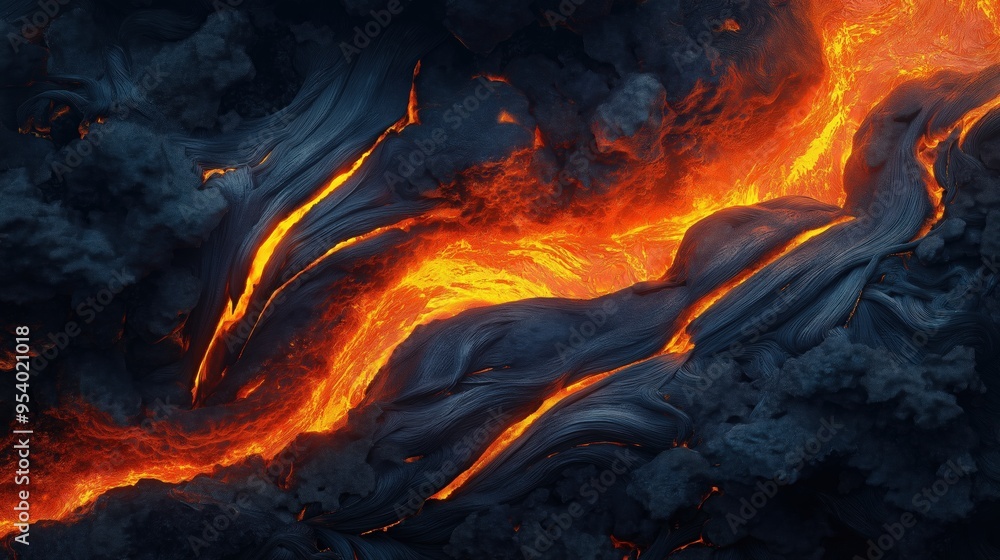 Fototapeta premium Lava. Volcano eruption