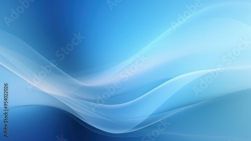 A smooth gradient of blue waves creating a calming and modern abstract background.