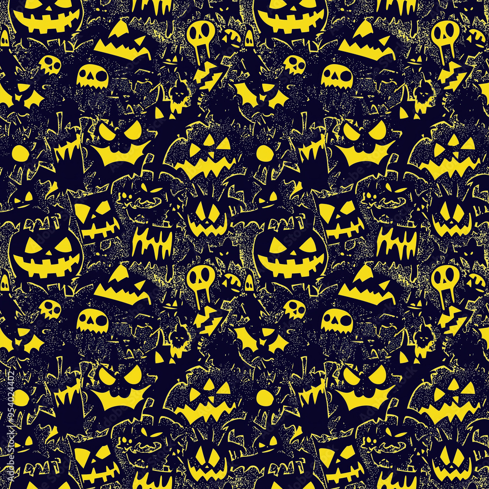 Halloween seamless jack o lantern pattern Halloween seamless jack o lantern pattern