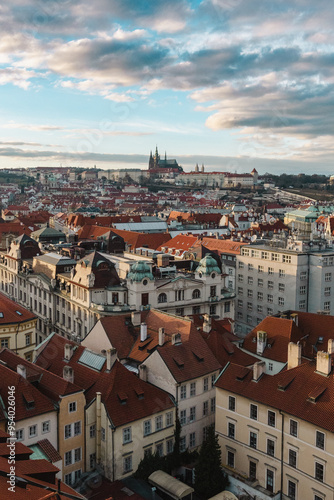 Wallpaper Mural Beautiful winter sunset in Prague Torontodigital.ca