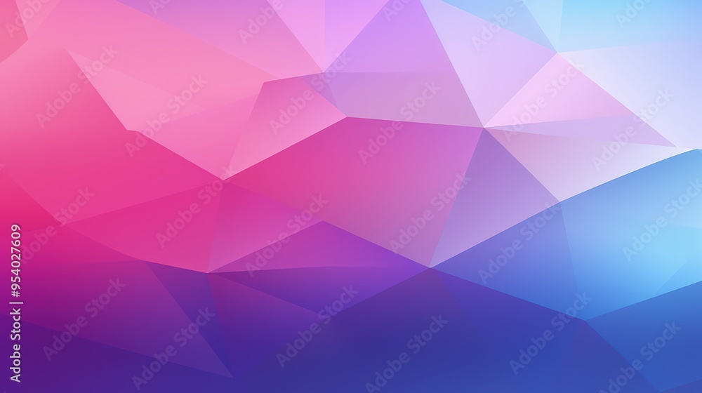 Obraz premium A vibrant abstract background featuring a blend of pink and blue geometric shapes.