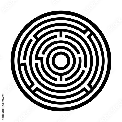 Labyrinth Icon art vector