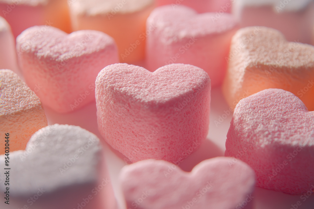 Bright pastel marshmallows close-up Bright pastel marshmallows close-up