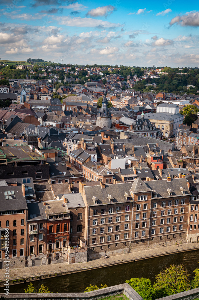 Fototapeta premium View from Citadel on Namur Old Town