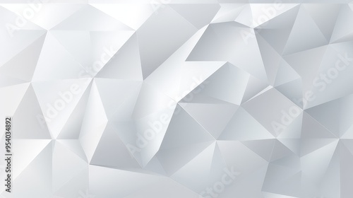 A modern, abstract design featuring a series of interconnected geometric shapes in shades of white and gray.