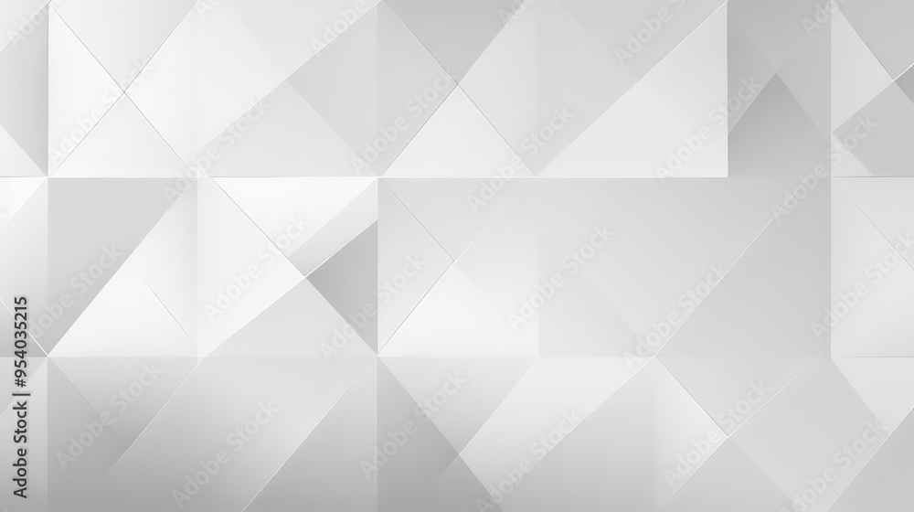 A modern geometric pattern featuring various triangular shapes in shades of white, creating a clean and minimalist aesthetic. A modern geometric pattern featuring various triangular shapes in shades of white, creating a clean and minimalist aesthetic.