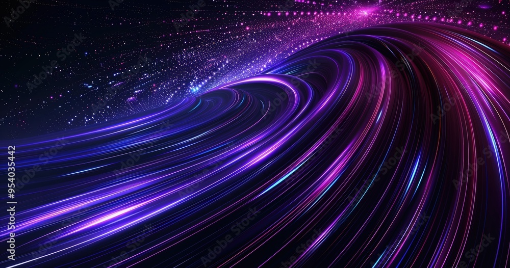A vibrant abstract representation of flowing light trails in purple and blue hues, suggesting movement and energy. A vibrant abstract representation of flowing light trails in purple and blue hues, suggesting movement and energy.