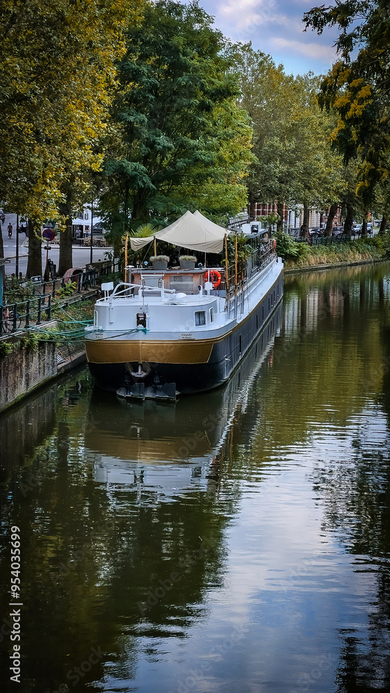 The channels of Gjent in summer day