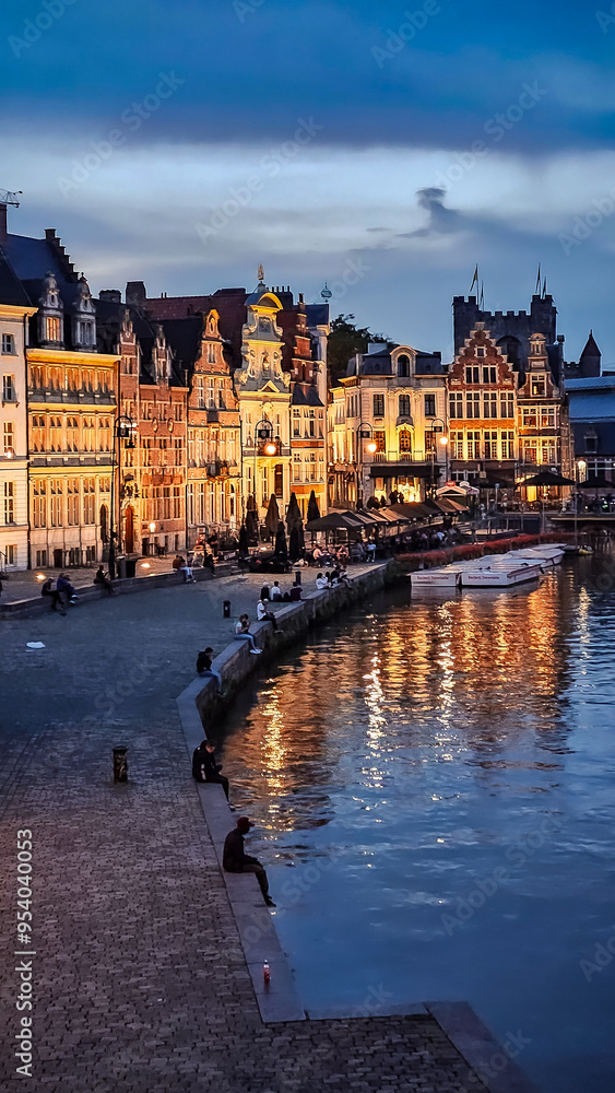 Obraz premium Canals of Ghent, Belgium
