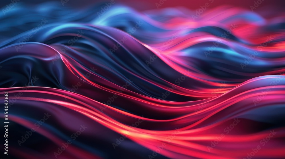 Abstract wave pattern with vibrant red and blue colors, creating a dynamic and flowing visual effect. Perfect for backgrounds and design projects. Abstract wave pattern with vibrant red and blue colors, creating a dynamic and flowing visual effect. Perfect for backgrounds and design projects.