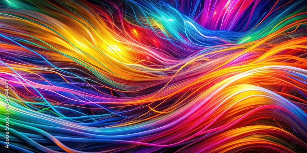 Swirling spectrum of bright and colorful streaks of light. Swirling spectrum of bright and colorful streaks of light.