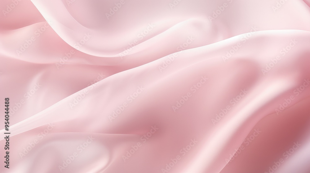 Obraz premium A soft, flowing pink fabric texture that conveys elegance and tranquility.