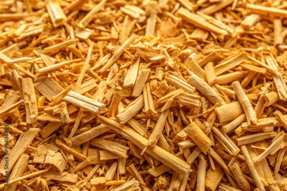 .Close-up of rough, golden sawdust texture with varying grain sizes and subtle wood fibers, creating a rustic, organic, .Close-up of rough, golden sawdust texture with varying grain sizes and subtle wood fibers, creating a rustic, organic,