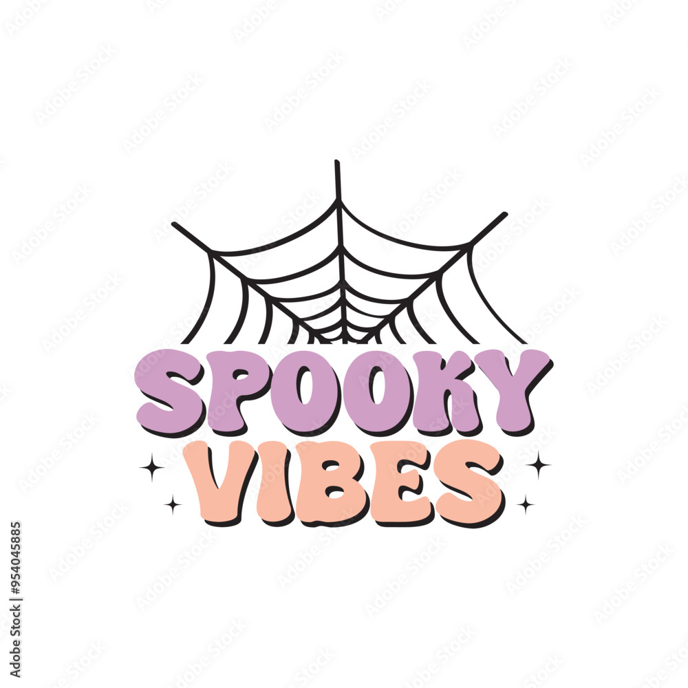 Spooky Vibes Groovy Svg T-Shirt Design Spooky Vibes Groovy Svg T-Shirt Design